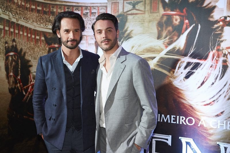 SAO PAULO, BRAZIL - AUGUST 01: Rodrigo Santoro and Jack Huston attends the Brazil Premiere of the Paramount Pictures title “Ben Hur”, on August 1, 2016 at Cinepolis JK in Sao Paulo, Brazil. (Photo by Mauricio Santana/Getty Images for Paramount Pictures)